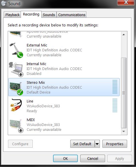 Enable stereo mix windows 7 64 bit
